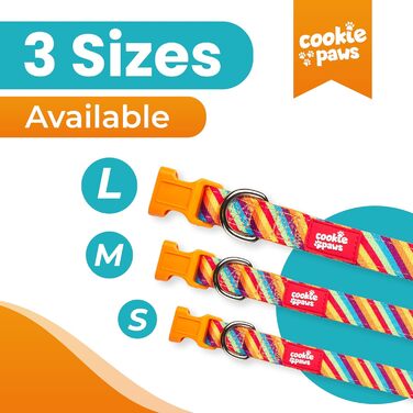 Нашийник і повідок для собак Cookie Paws, м'який неопрен, геометричний дизайн, великий розмір, зручний та довговічний