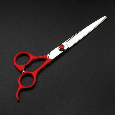 Набір ножиць для собак 7.0' 6 в 1: прямі, вигнуті, фінішна ножиця, пінцет, гребінець. Нержавіюча сталь 440C