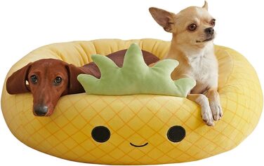 Оригінальне м'яке ліжко для домашніх тварин Squishmallows Maui Ананас, 76,2 см, плюшеве, ультрам'яке, офіційне
