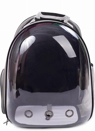 Транспортна сумка для собак та котів JUMI - переноска для котів та собак, рюкзак для тварин, аксесуари для котів, дорожня сумка, переноска з регульованим ременем, вентиляційні решітки (Чорний, Згин)