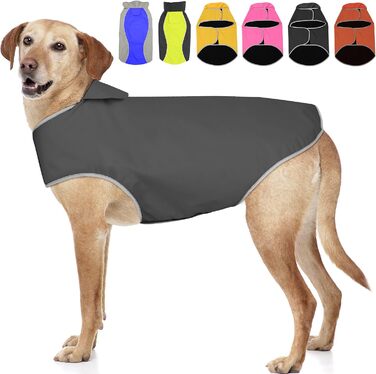 Водонепроникний собачий дощовик Yfbrite, легкий дощовик для тварин, регульований, теплий, для всіх порід, сірий, розмір M