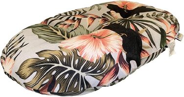 Подушка для собак та котів Croci Ovales, м'яка, двостороння, Jungle Style, 87 x 57 см