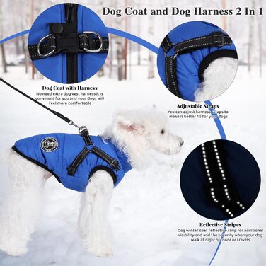 Зимовий теплий одяг для собак: куртка, жилетка, плащ. Водонепроникний одяг для маленьких, середніх та великих собак. Зелений (4XL, блакитний)