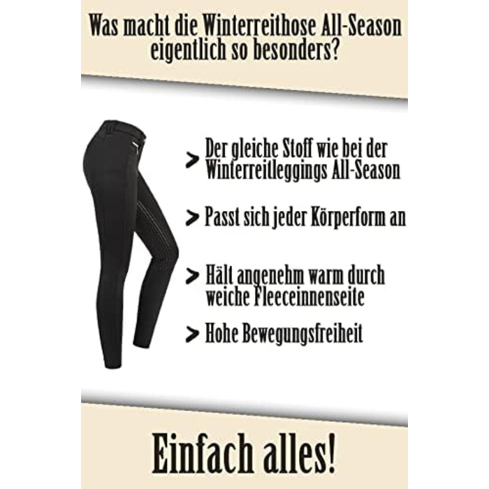 Зимові жіночі рейтузи Riders Choice з флісу та силіконовим повним обтягом - колекція RidersDeal для вершників, колір Navy, розмір 40