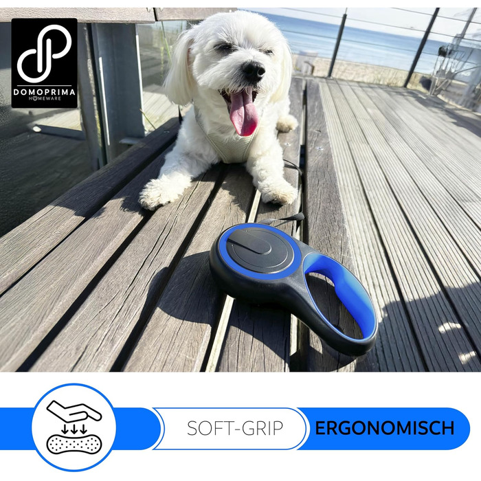 Нашийник для собак Domoprima: міцний, безпечний, з відбиваючим рефлектором, розміри S, M, кольори: сірий, блакитний, зелений, рожевий