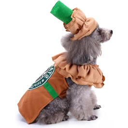 Костюм для собак 'Латте' – карнавальний костюм 'Еспресо' для собак, теплий халат-піжама для маленьких та середніх собак, косплей, Хелловін