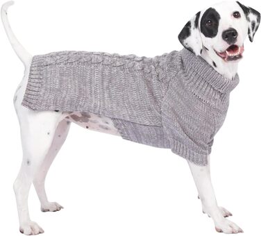 В'язаний пуловер для собак, теплий та м'який, для зими, цуценят та котів (S, M), сірий