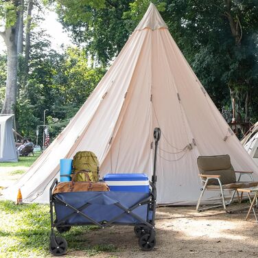 Бонло - візок-трансформер для покупок, кемпінгу та відпочинку на природі, 600D Oxford, 100 кг, сталевий каркас, блакитний