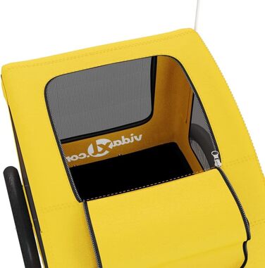 Причіп для велосипеда для тварин, жовтий, Oxford-тканина, 124x53x53 см