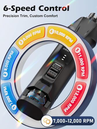 Електричний точилка для собачих кігтів Casfuy - тиха, з LED-підсвіткою та збирачем пилу, 4.8V, для великих собак (чорний)