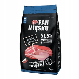 Сухий корм для цуценят Pan Mięsko з телятиною та перепелицею, гранули L, 20 кг