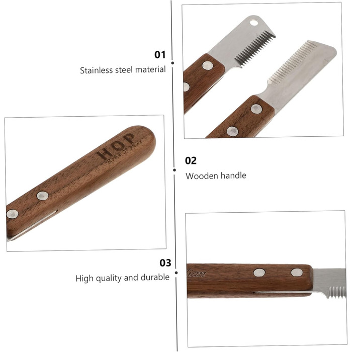 Набір щіток для грумінгу собак Kisangel: 2 шт. для догляду за шерстю, видалення ковтунів. Підходить для собак з довгою та середньою шерстю. Ергономічна ручка з дерева, професійний інструмент.