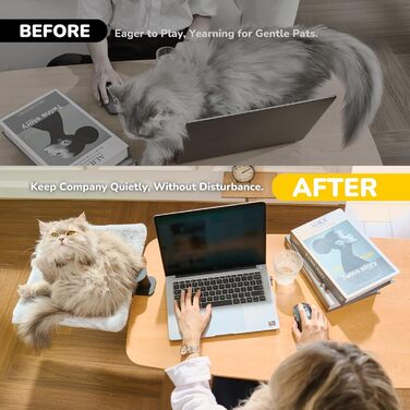 Підвісне ліжко для котів CATISM 360° - зручне котяче ліжко-гамак, сіре, 36x38 см, до 20 кг