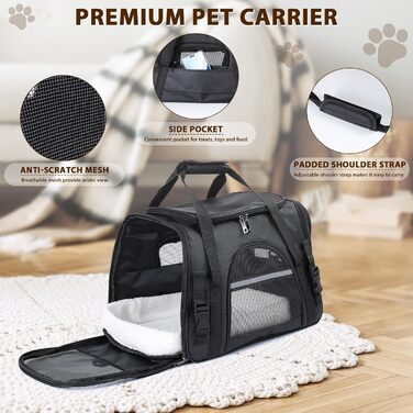 Транспортний бокс для котів Romon: переноска для тварин, переноска для котів, сумка-переноска для котів та цуценят до 6 кг, з регульованим плечовим ременем