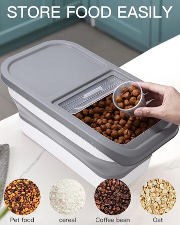 Контейнер для корму для собак Zawaer, 5 кг, з кришкою та ложкою для годування