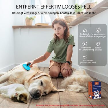 Набір для догляду за собаками (5 шт.) – щітка для видалення линяючої шерсті для собак і котів з короткою та довгою шерстю. Видаляє відмерле волосся та запобігає сплутуванню. Колір: блакитний