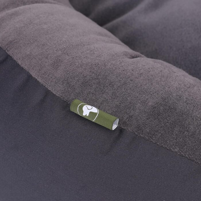 Кругле ліжко для собак середніх порід Doctor Bark GreenLabel, м'яке, плюшеве, з двостороннім подушкою Fleece/Baumwolle, колір кобальтовий (L - 70x60 см)