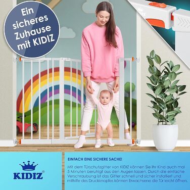 Захист для воріт KIDIZ®: сітка-захист для дітей, собак та котів, без свердління, розширювана, похила, оранжева (102-115 см)