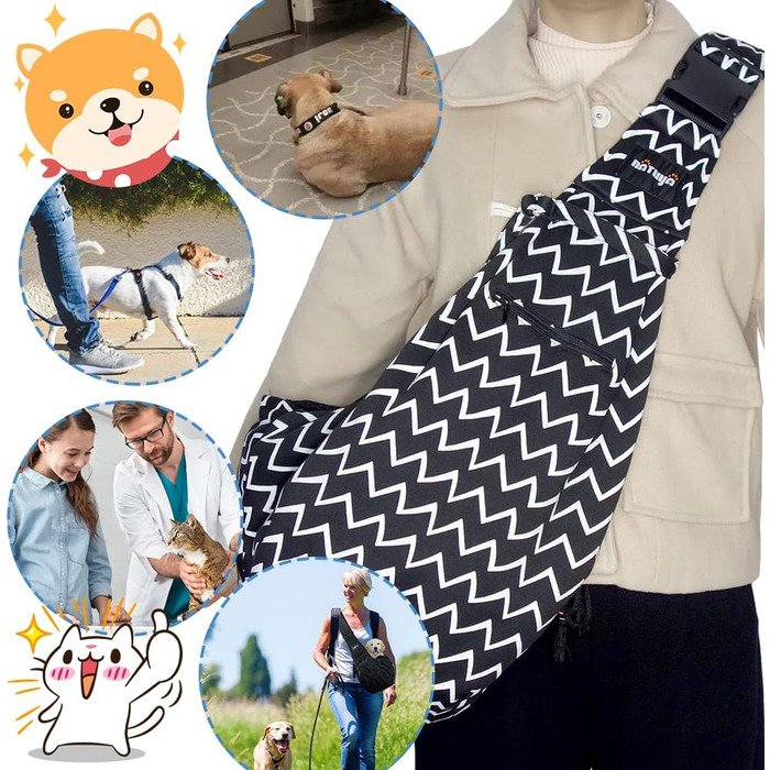 Сумка-переноска для собак NATUYA з сітчастою кишенею. Переноска для собак та котів, 5-15 кг (Сірий хвильовий візерунок)