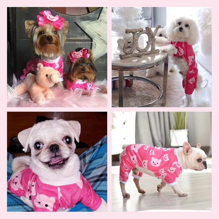 Піжама для собак CuteBone Pink Pig з м'якого матеріалу, рожева, велика, P46L-DE