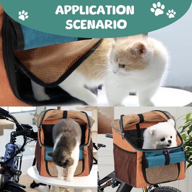 Складаний водовідштовхуючий кошик для велосипеда для собак, Orange