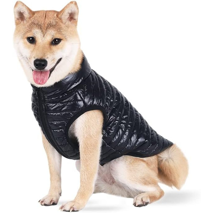 Зимовий теплий водонепроникний теплий зимовий одяг для собак з кільцем D, чорний, XL