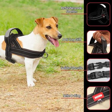 Нашийник для собак середніх та маленьких порід з повідком, кольоровий, сітка, м'який, з ручкою та кільцем, світловідбиваючий, легкий, чорно-сірий, розмір M