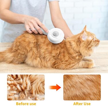 Електрична щітка для собак та котів 2-в-1 з точилкою для кігтів, сіра. Видаляє 90% відмерлої та розпушеної шерсті, підходить для середніх та довгошерстих тварин