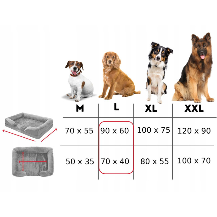 Ортопедичне ліжко для собак Lovedog, блакитне, 90 см x 60 см