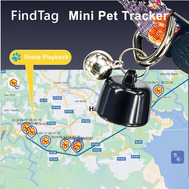 GPS трекер для тварин Mini Haustierortungsgerät: сумісний з iOS та Android, глобальна локація без підписки, для собак та котів, водонепроникний, легкий (3 шт.)