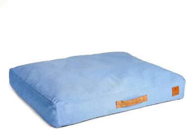 Ортопедичне ліжко для собак Roth & Bock з м'якої піни, сертифікат Oeko-Tex Standard 100, покриття з водовідштовхувального канвасу (S, блакитне)