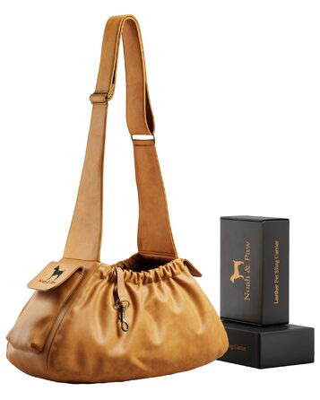 Сумочка для собак Noah & Paw до 10 кг, з регульованим ремінцем та м'яким хутром, подвійний захист, веганська шкіра