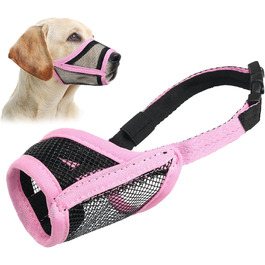 Намордник для собак LUCKYPAW, сітка, великі та середні породи, м'яка насадка, запобігає укусам, пиття, дихання, регульований, для цуценят (XXL, 26,4 см)