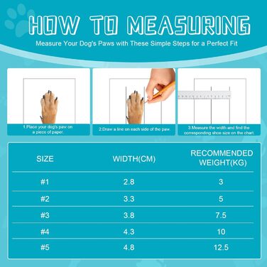 Чоботи для собак, захист подушечок лап, Outdoor, 4 шт. З відбиваючим кріпленням на липучці, дихаючі, регульовані, для малих та середніх собак (Чорний, 5)