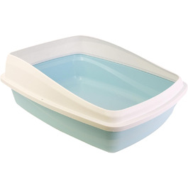 Лоток для котів Catit з бортиком, 43 x 57 x 19 см, блакитно-сірий