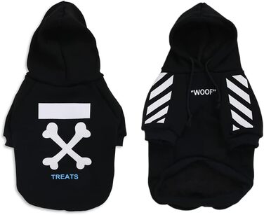 Теплий зимовий одяг для собак, чорний, розмір XXL: Худі, куртка для маленьких порід (Шнауцер, Коргі, Французький бульдог, Тедді)