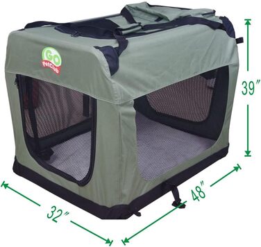 Транспортна сумка Go Pet Club для собак, 122 см, салатова, м'яка