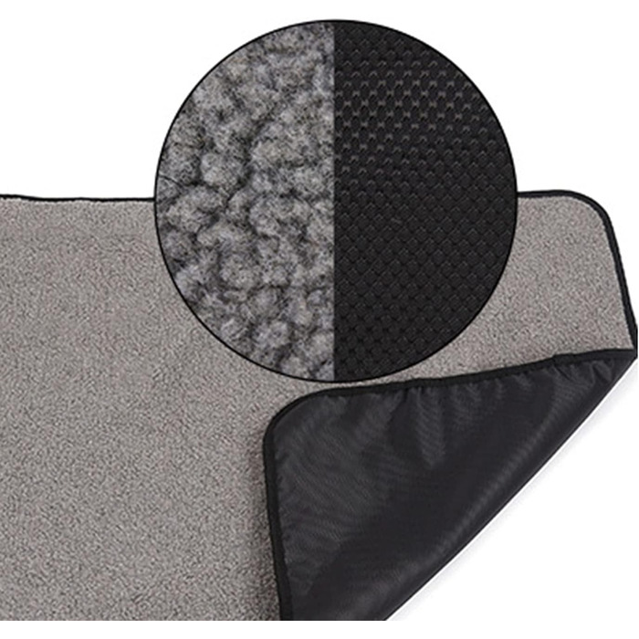 Килимок для собак Yolispa: великий, водонепроникний, для дому та відпочинку (чорний)