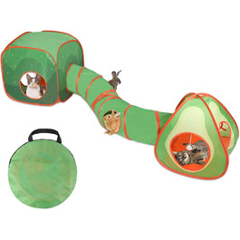 Тунель для котів RANYPET 3 в 1: інтерактивна іграшка, намет-тунель, з пакетом для зберігання. Підходить для котів, кошенят, кроликів та інших дрібних тварин.