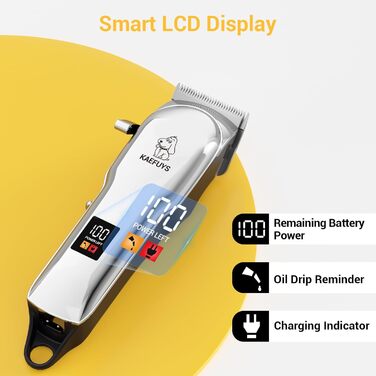 Професійний тример для стрижки шерсті собак з густим хутром: безшумний, потужний, бездротовий, акумуляторний, сріблясто-сірий