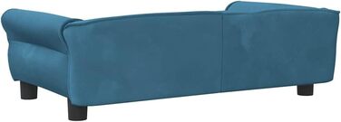 Килимок для собак VidaXL, м'який лежак-софа для маленьких собак та котів, блакитний (95 x 55 x 30 см)