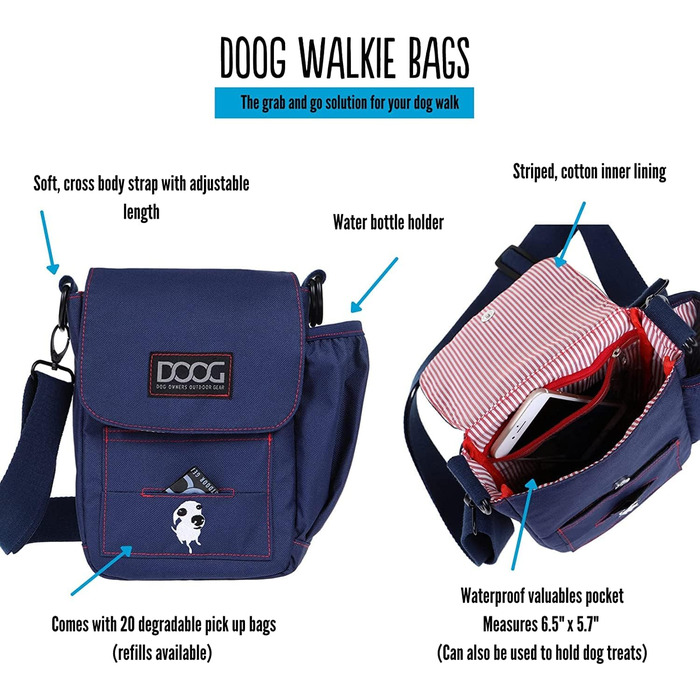 DOOG Сумка для ласощів для собак, Чорна