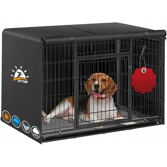 Водонепроникний універсальний чохол на клітку для собаки в автомобіль, 107 см