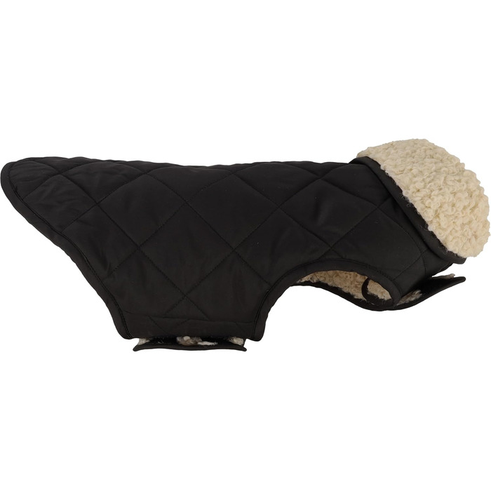 Теплий зимовий одяг для собак Flamingo Bonnie – чорний, розмір 55 см – преміум якість, водонепроникний, з плюшевою підкладкою