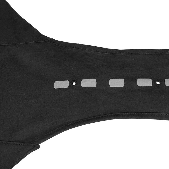 Дощовик для собак Non-stop dogwear Fjord, водонепроникний, регульований, з дихаючою тканиною, світловідбиваючими смугами, отворами для повідка та петлями для лап, для середніх порід (помаранчево-чорний, розмір 55)