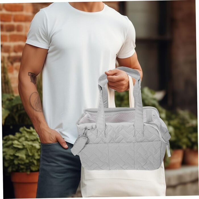 Складана переноска для тварин Levemolo з міцного канвасу з кишенею. Підходить для маленьких собак та котів. Зручна для подорожей та прогулянок на відкритому повітрі.