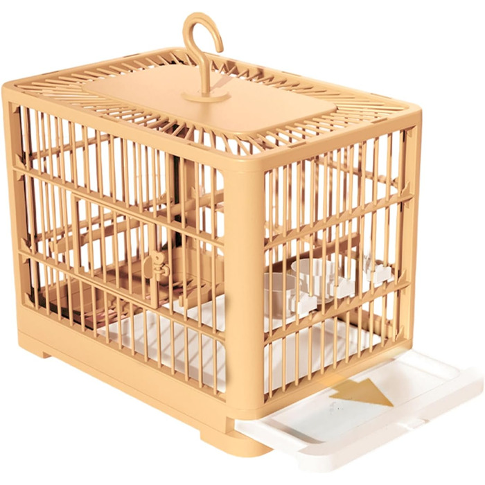 Транспортний клітка для птахів Vogel Reisekäfig: розкладний вольєр для папуг та синиць, з висувною шухлядою та іграшками, зелений (L 32 x B 25 x H 13 см)