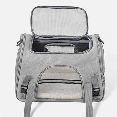 Сумка-переноска для котів та собак | Легка, зручна, дихаюча переноска для тварин на плечі, для прогулянок на вулиці, сірого кольору