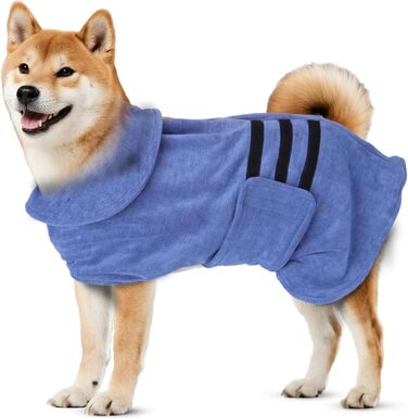 Рушник для собак та котів Nobleza з мікрофібри, швидковисихаючий, надзвичайно поглинаючий, 5 розмірів, колір блакитний (M)