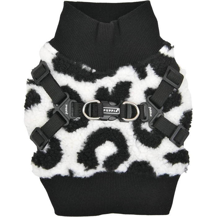 Шлейка Puppia Serval Harness J для малих і середніх собак, регульована, комфортна, чорна